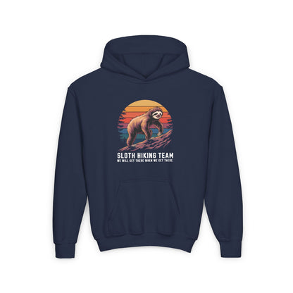 Sloth Hiking Team Kids/Teen Hoodie