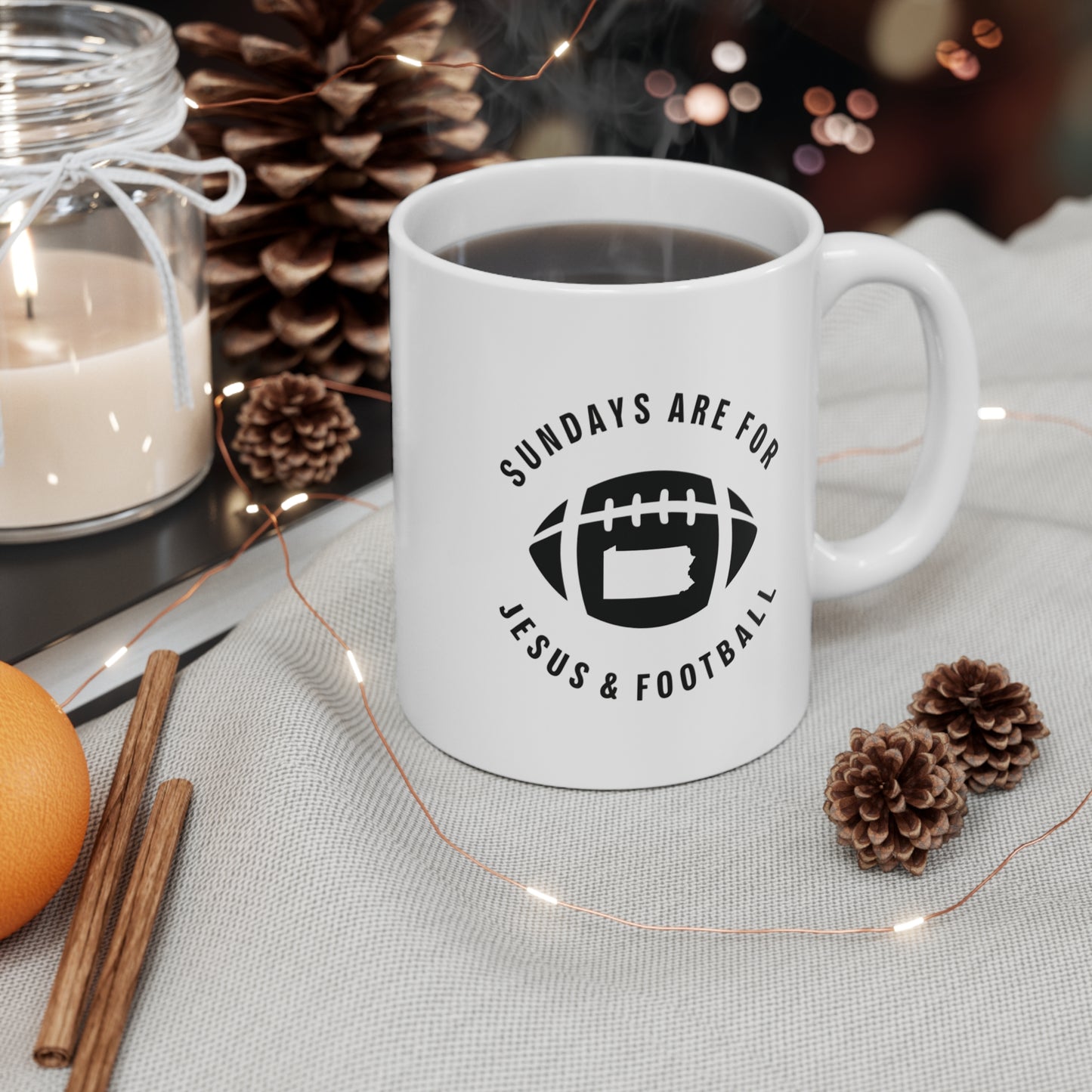 Sundays Are For Jesus And Football Mug - Pennsylvania