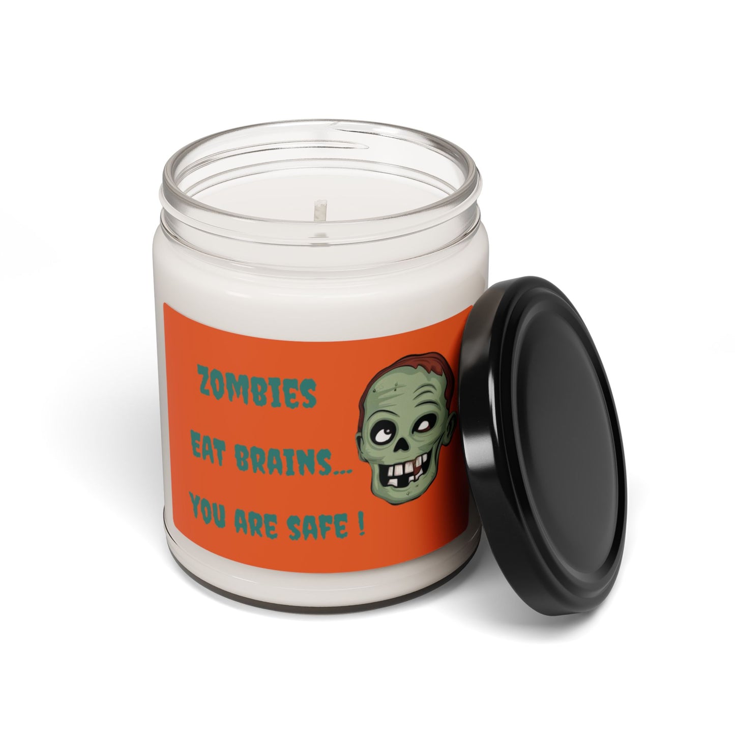 Zombies Eat Brains You Are Safe Candle 1