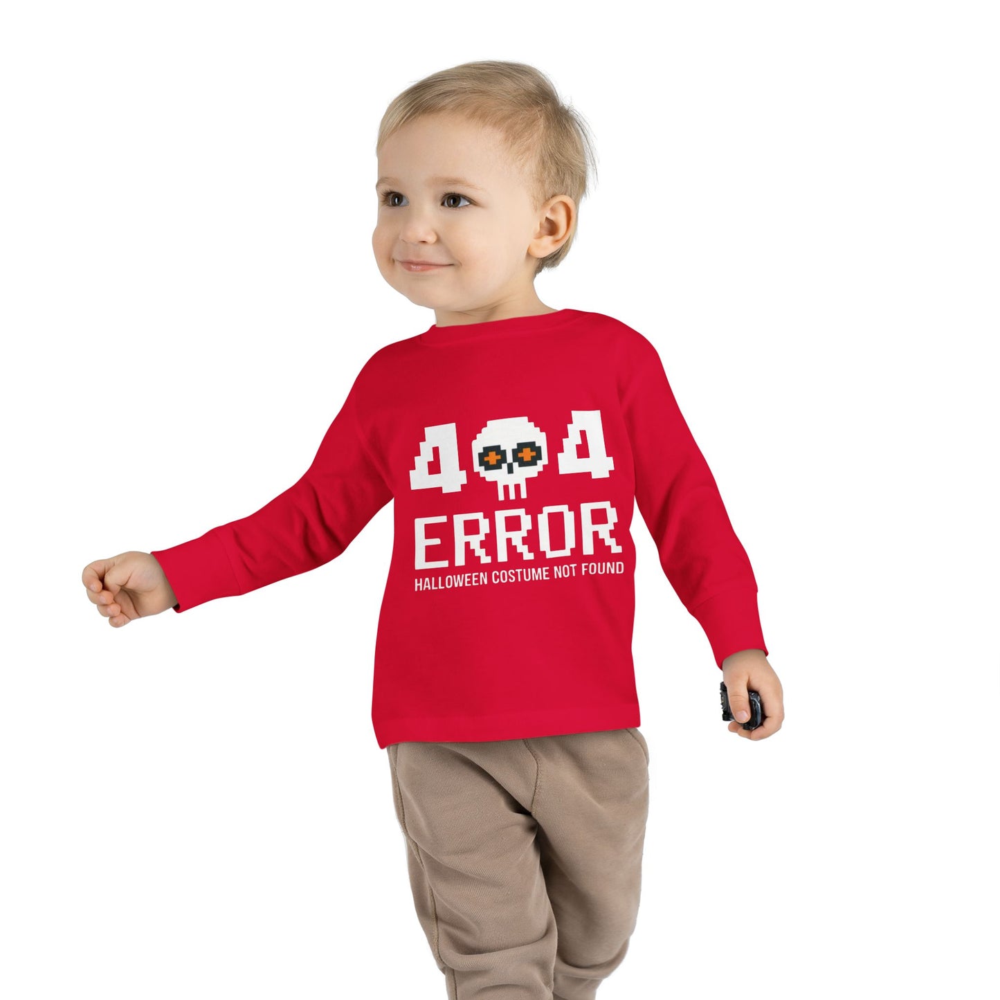 404 Error Halloween Costume Not Found Toddler Long Sleeve Tee