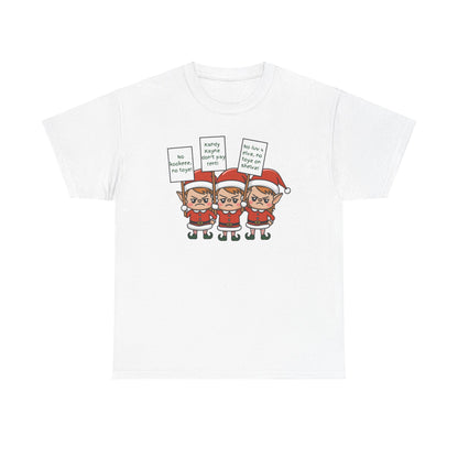 Christmas Elves On Strike Adult T-Shirt