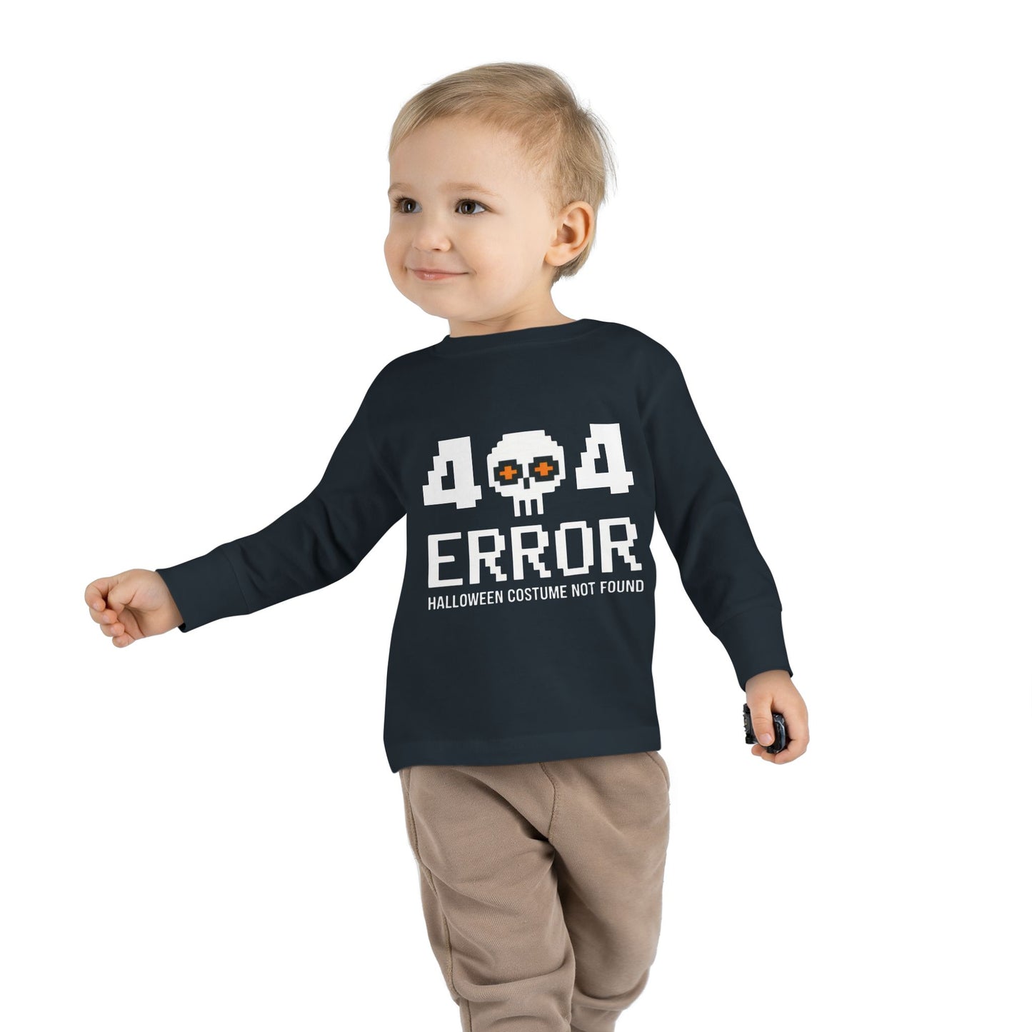 404 Error Halloween Costume Not Found Toddler Long Sleeve Tee