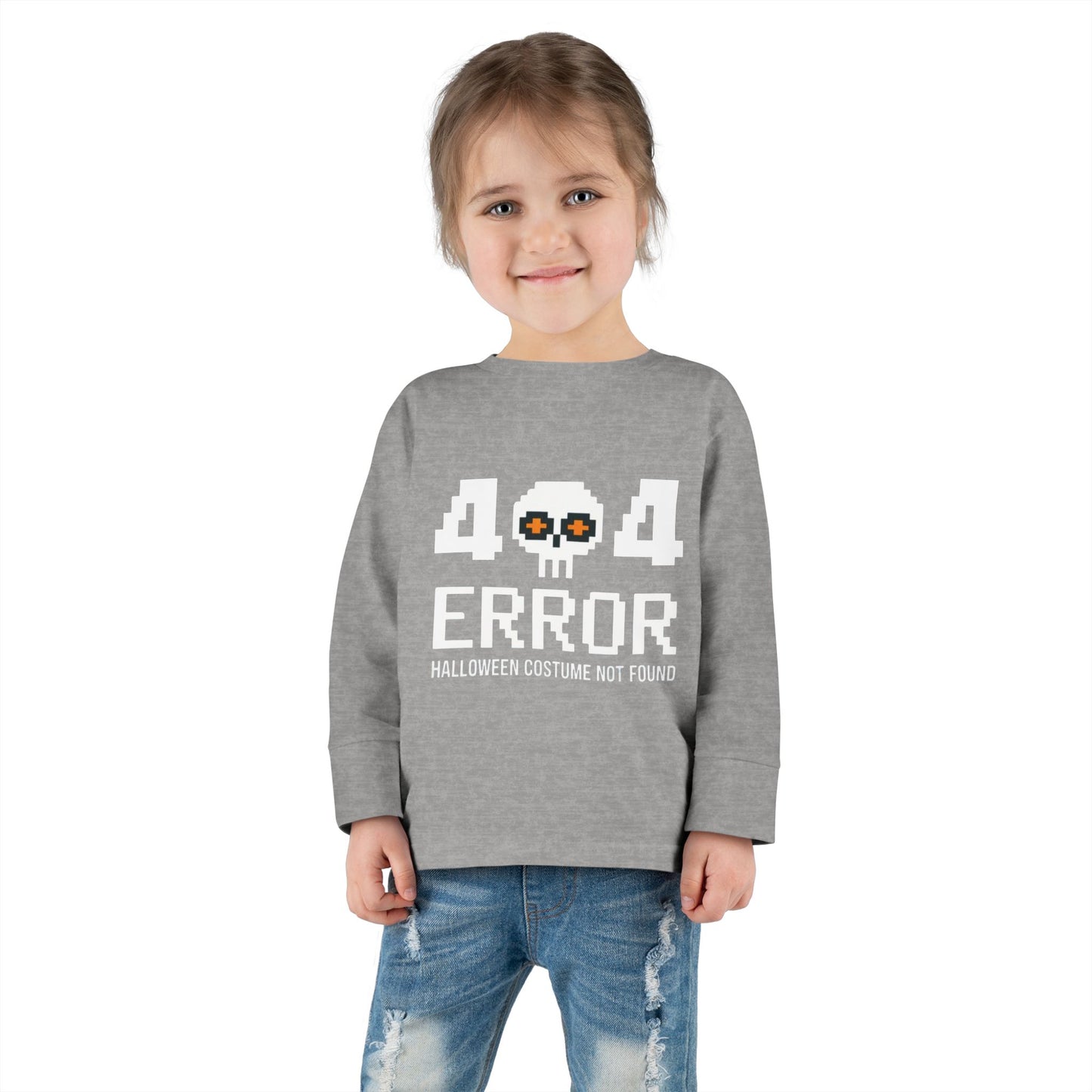 404 Error Halloween Costume Not Found Toddler Long Sleeve Tee