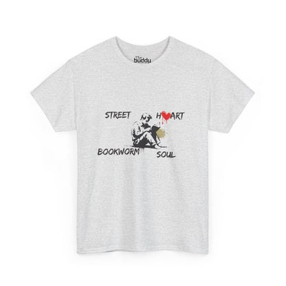 Street Heart Bookworm Soul Adult T-shirt