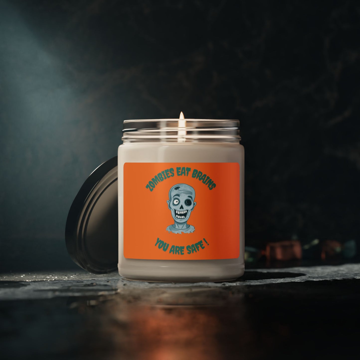 Zombies Eat Brains You Are Safe Candle 4