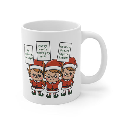 Christmas Elves On Strike Mug