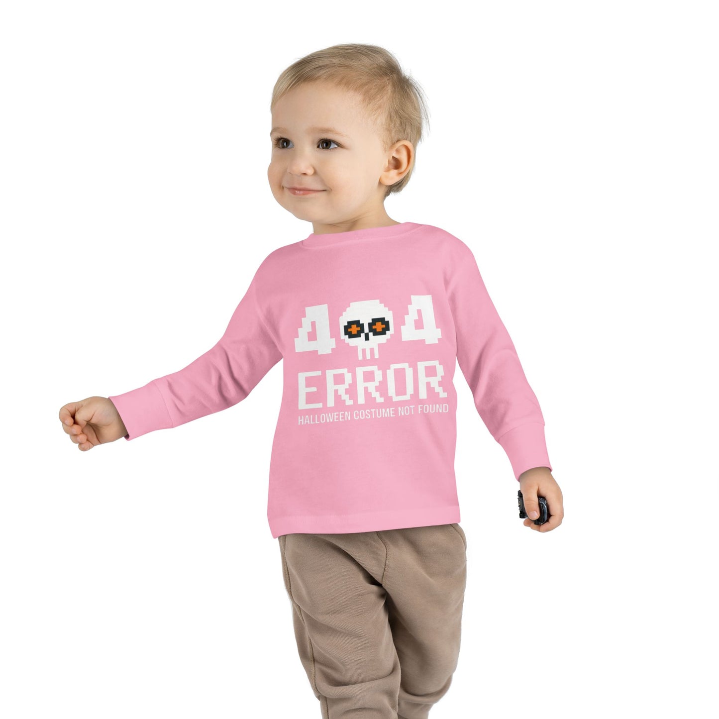 404 Error Halloween Costume Not Found Toddler Long Sleeve Tee