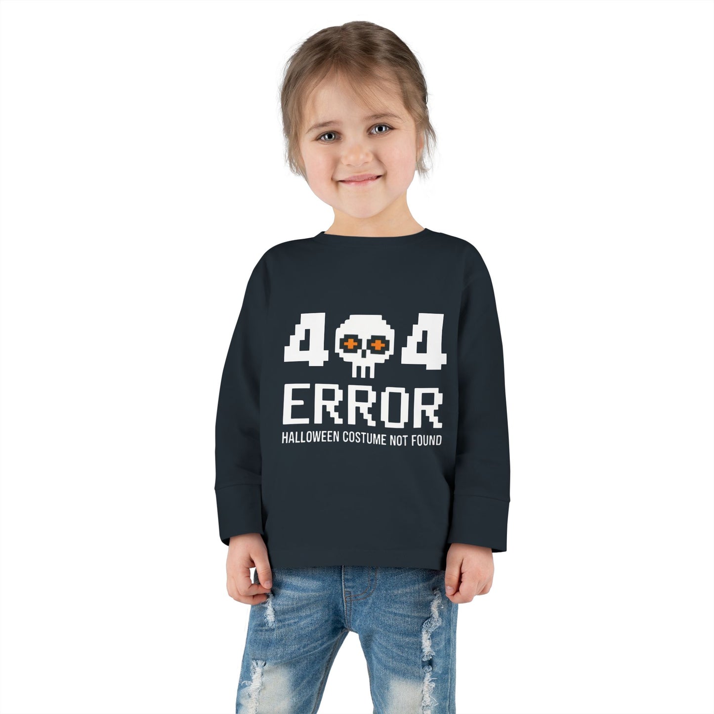 404 Error Halloween Costume Not Found Toddler Long Sleeve Tee