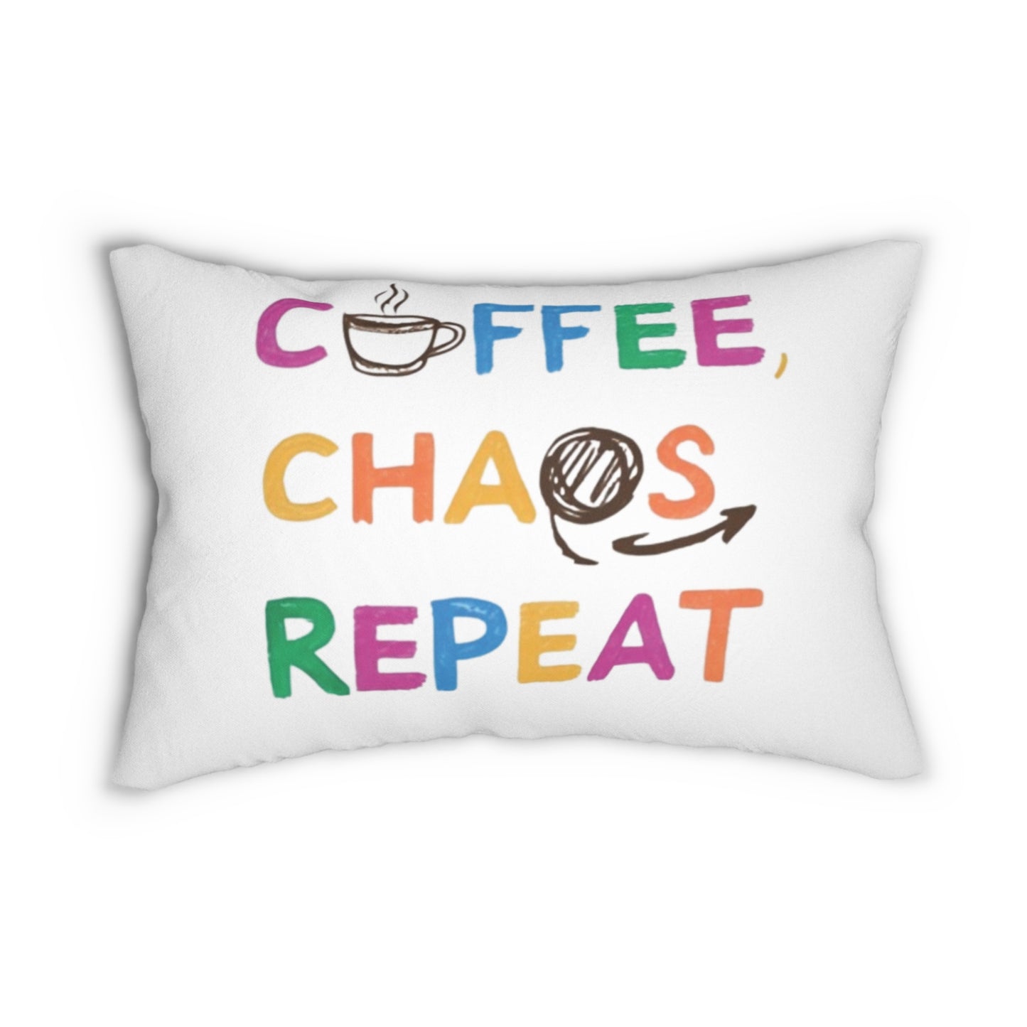 Coffee, Chaos, Repeat Pillow