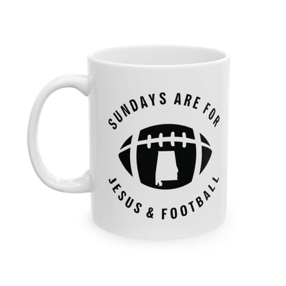 Sundays Are For Jesus And Football Alabama Mug