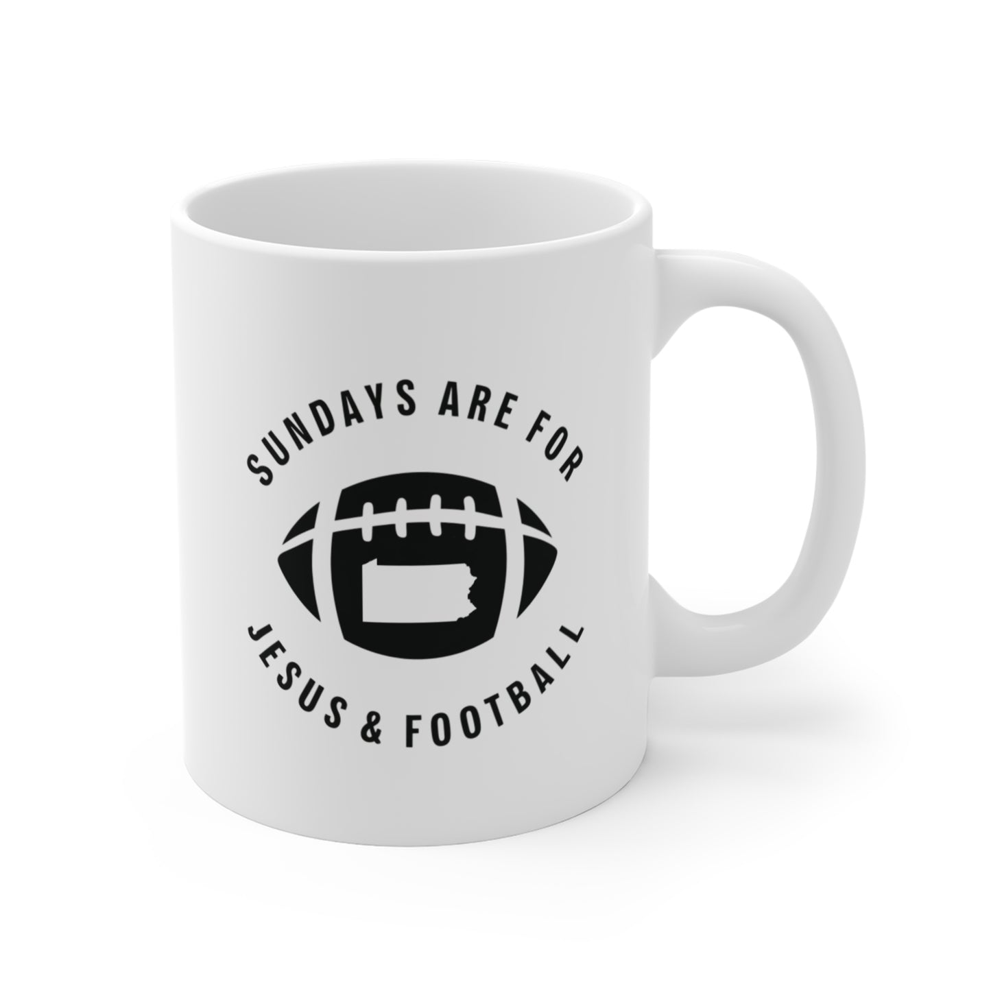 Sundays Are For Jesus And Football Mug - Pennsylvania