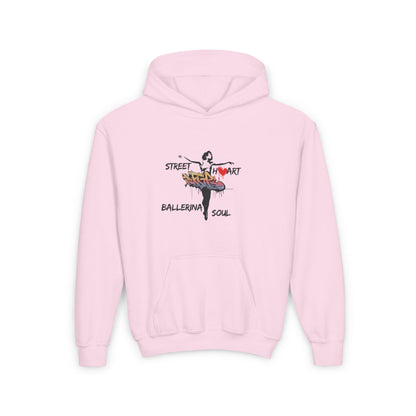 Street Art Ballerina Soul Kids/Teen Hoodie