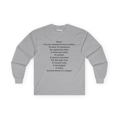 Password Quest Adult Long Sleeve T-shirt