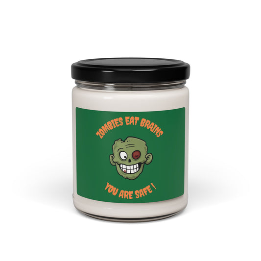 Zombies Eat Brains You Are Safe Candle 3