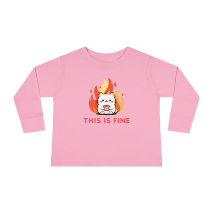 This Is Fine Toddler Long Sleeve T-shirt