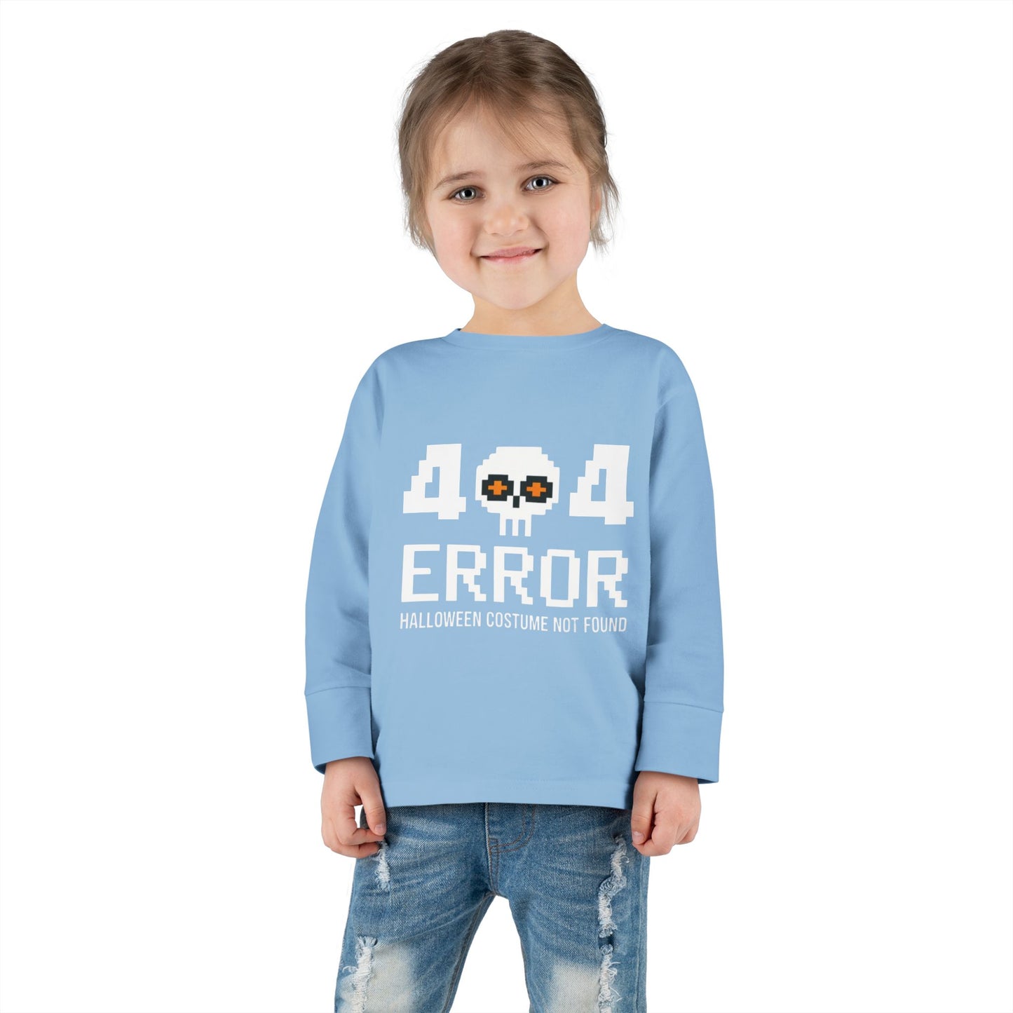 404 Error Halloween Costume Not Found Toddler Long Sleeve Tee