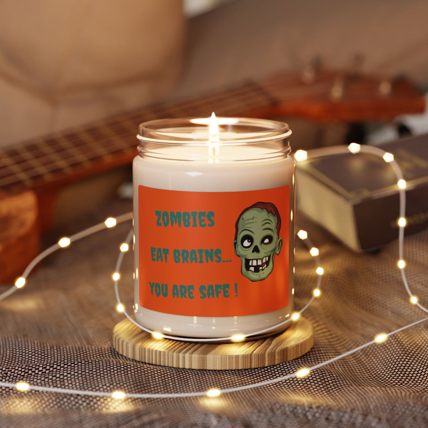 Zombies Eat Brains You Are Safe Candle 1