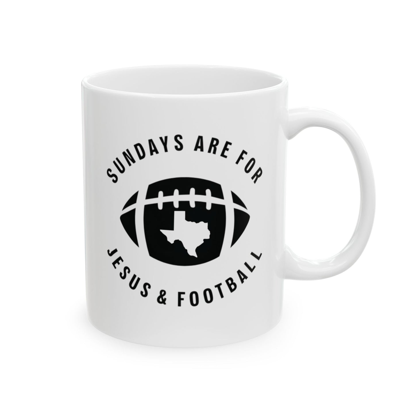 Sundays Are for Jesus & Football Mug - Texas