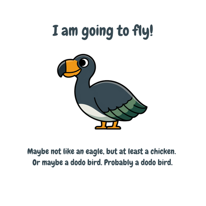 I'm Going To Fly (Like A Dodo Bird) Kids/Teen Hoodie