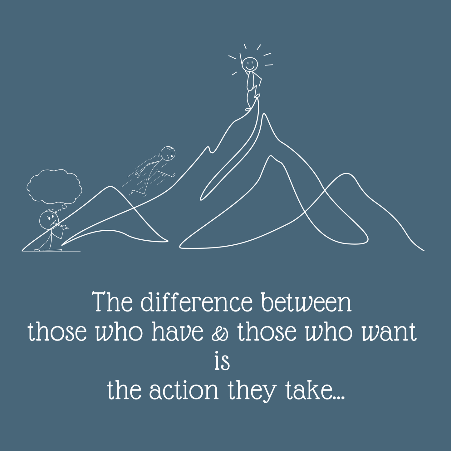 The difference between those who have & those who want is the action they take... Adult Sweatshirt