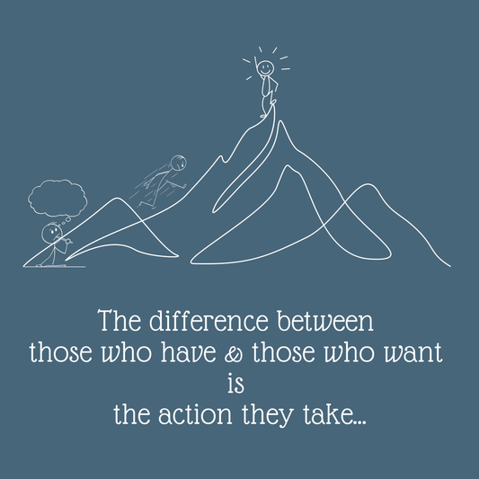 The difference between those who have & those who want is the action they take... Adult T-Shirt