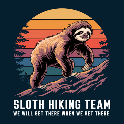 Sloth Hiking Team Toddler Long Sleeve T-shirt