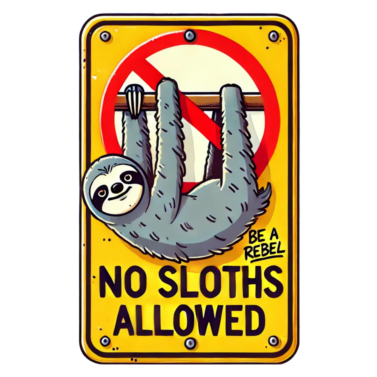 No Sloth Allowed, Be a Rebel Mug