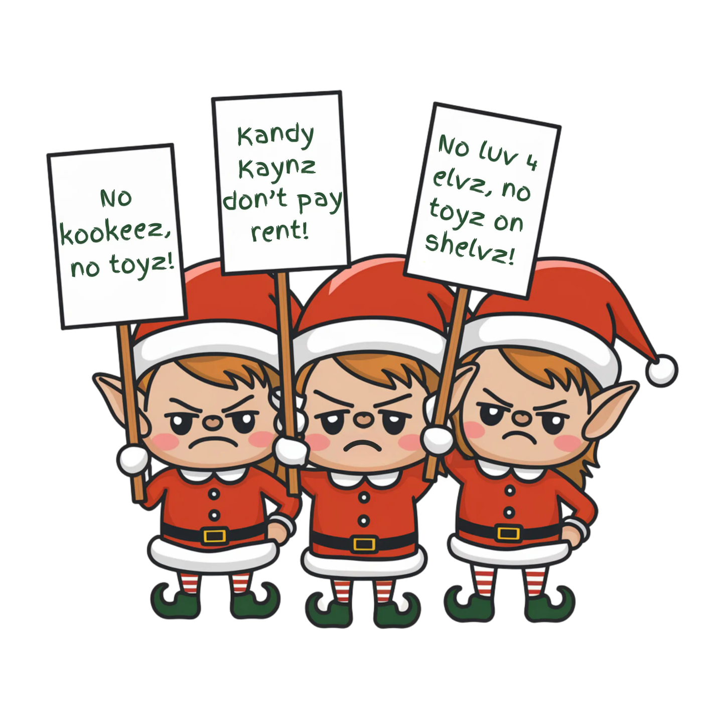 Christmas Elves On Strike Mug