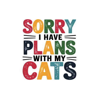 Sorry I Have Plans With My Cats Toddler Long Sleeve T-shirt