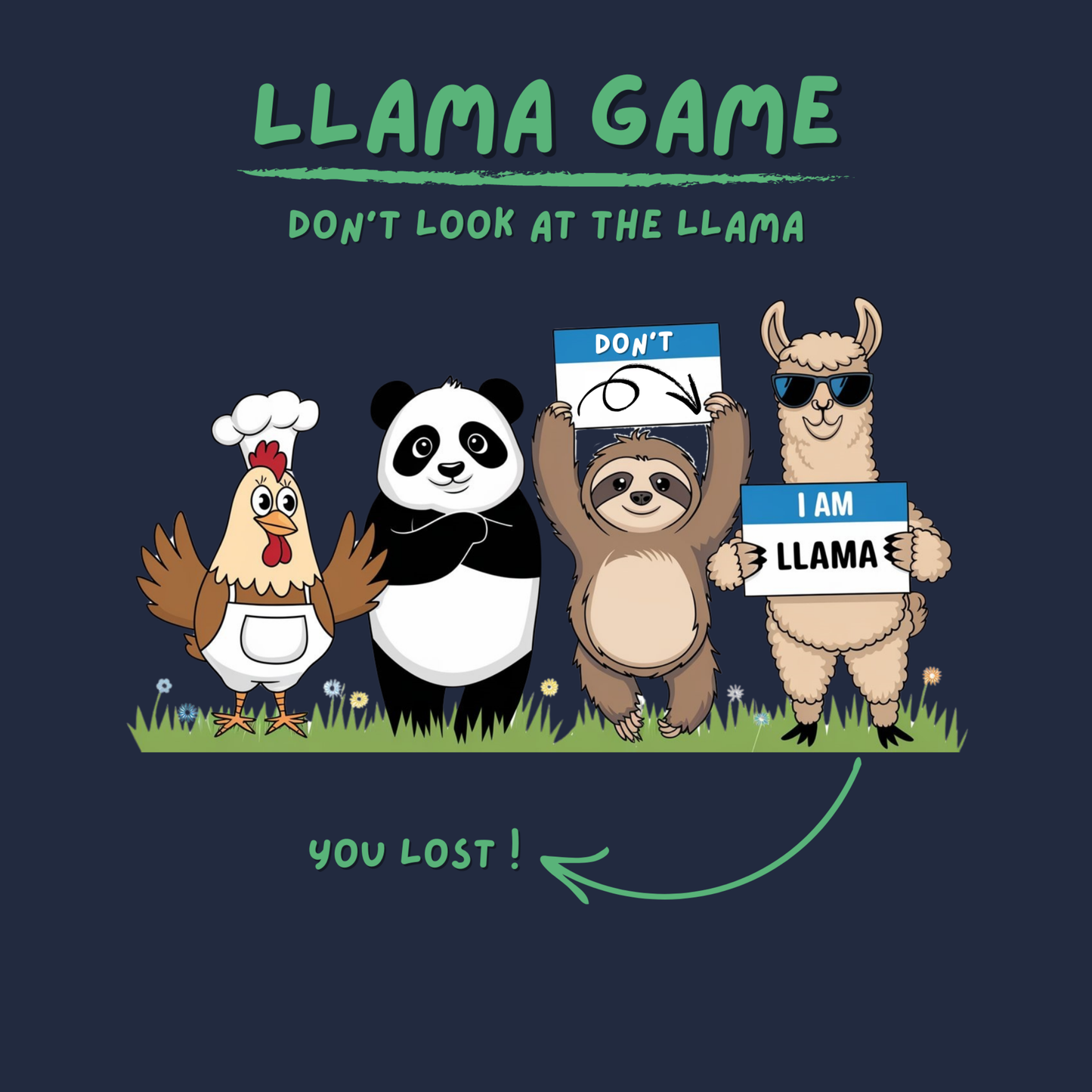 Llama Game Adult Long Sleeve T-shirt