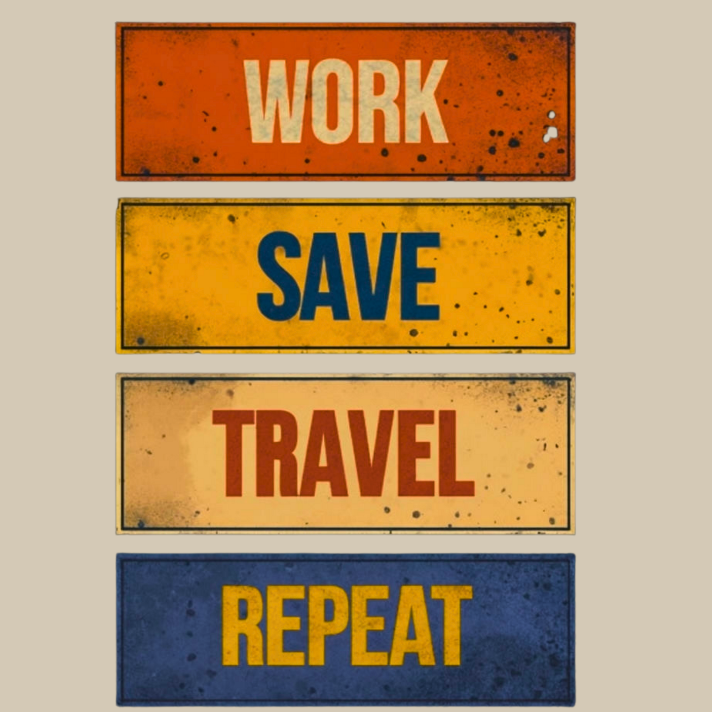 Work Save Travel Repeat Adult T-shirt