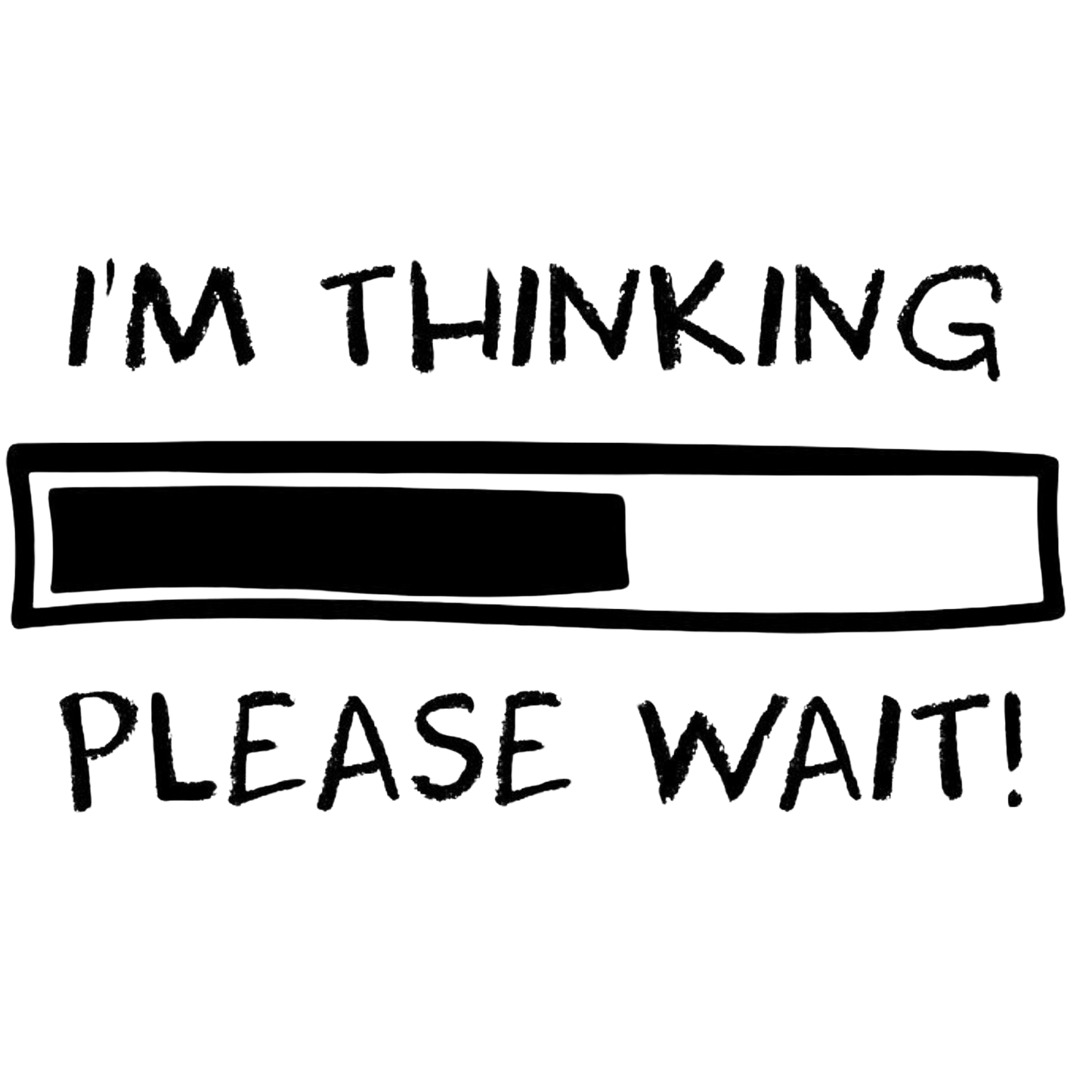 I'm Thinking, Please Wait! Adult Sweatshirt