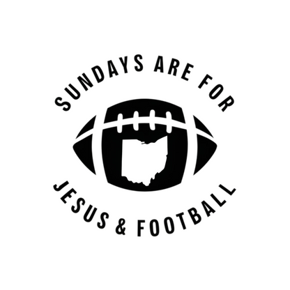 Sundays Are For Jesus And Football Ohio Adult Sweatshirt