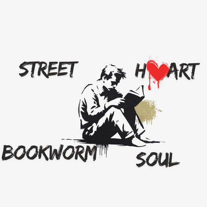 Street Heart Bookworm Soul Adult T-shirt