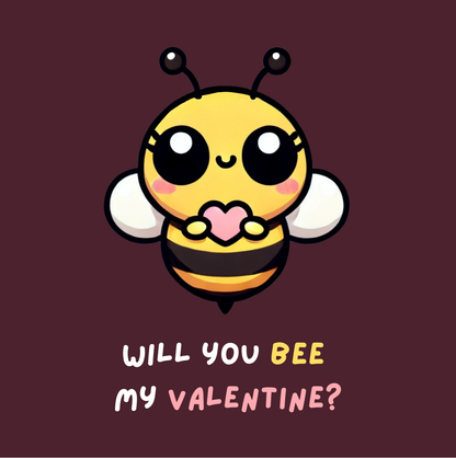 Will You Bee My Valentine Kids/Teen T-shirt