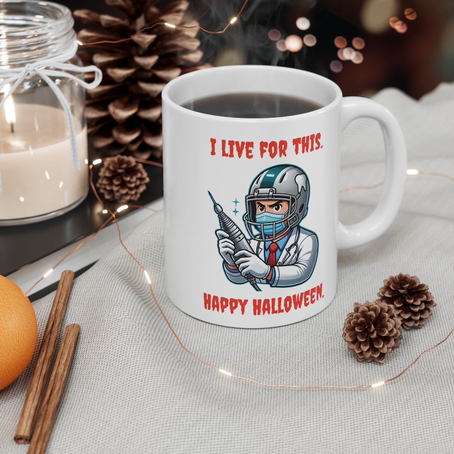 I Live For This Happy Halloween Mug For Dentists