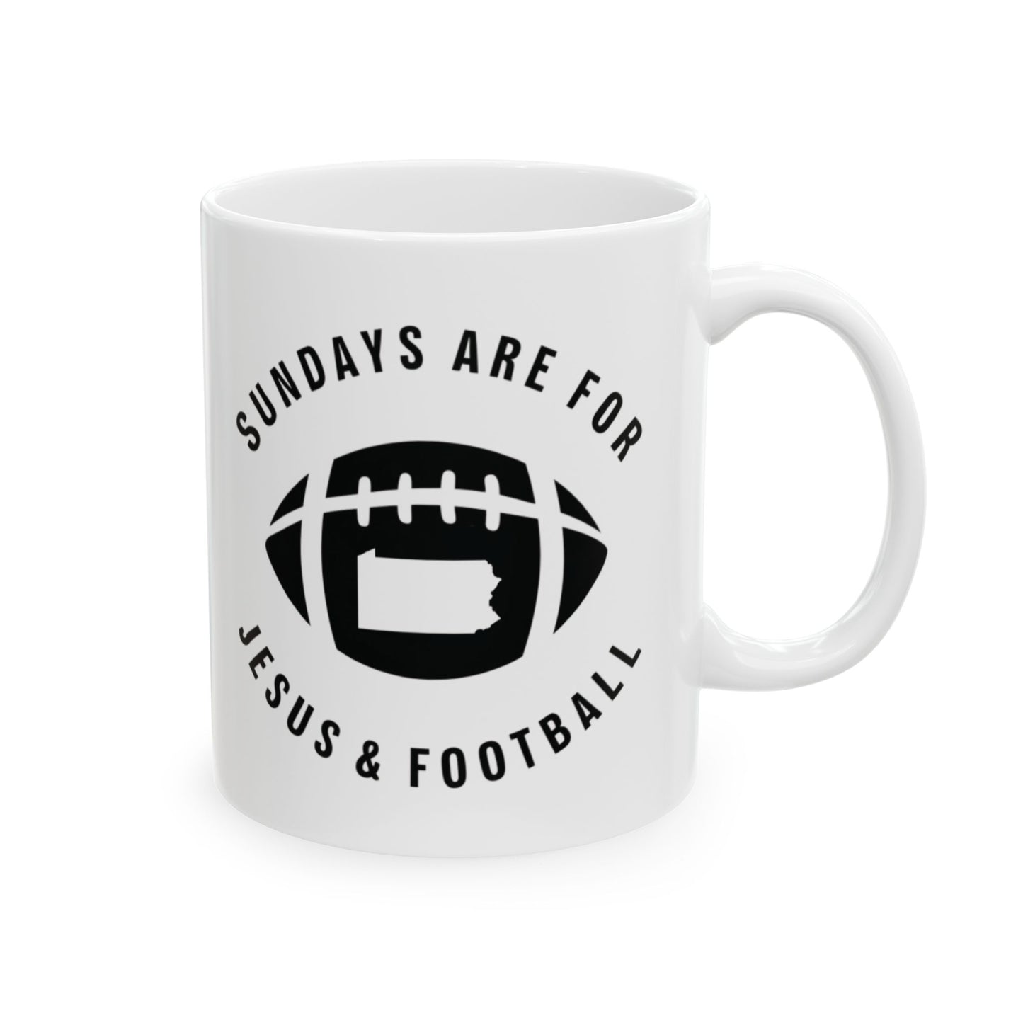 Sundays Are For Jesus And Football Pennsylvania Mug