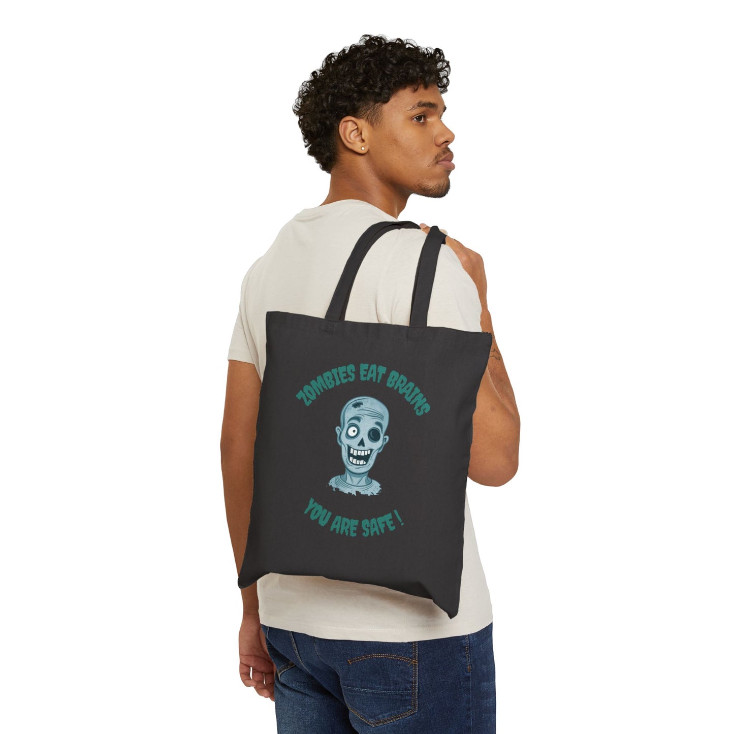 Zombies Eat Brains You Are Safe Trick-or-Treat Bag 5