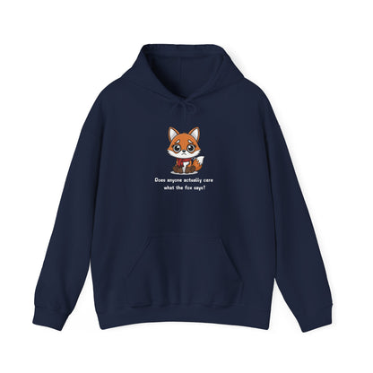 Does Anyone Actually Care What The Fox Says Adult Hoodie