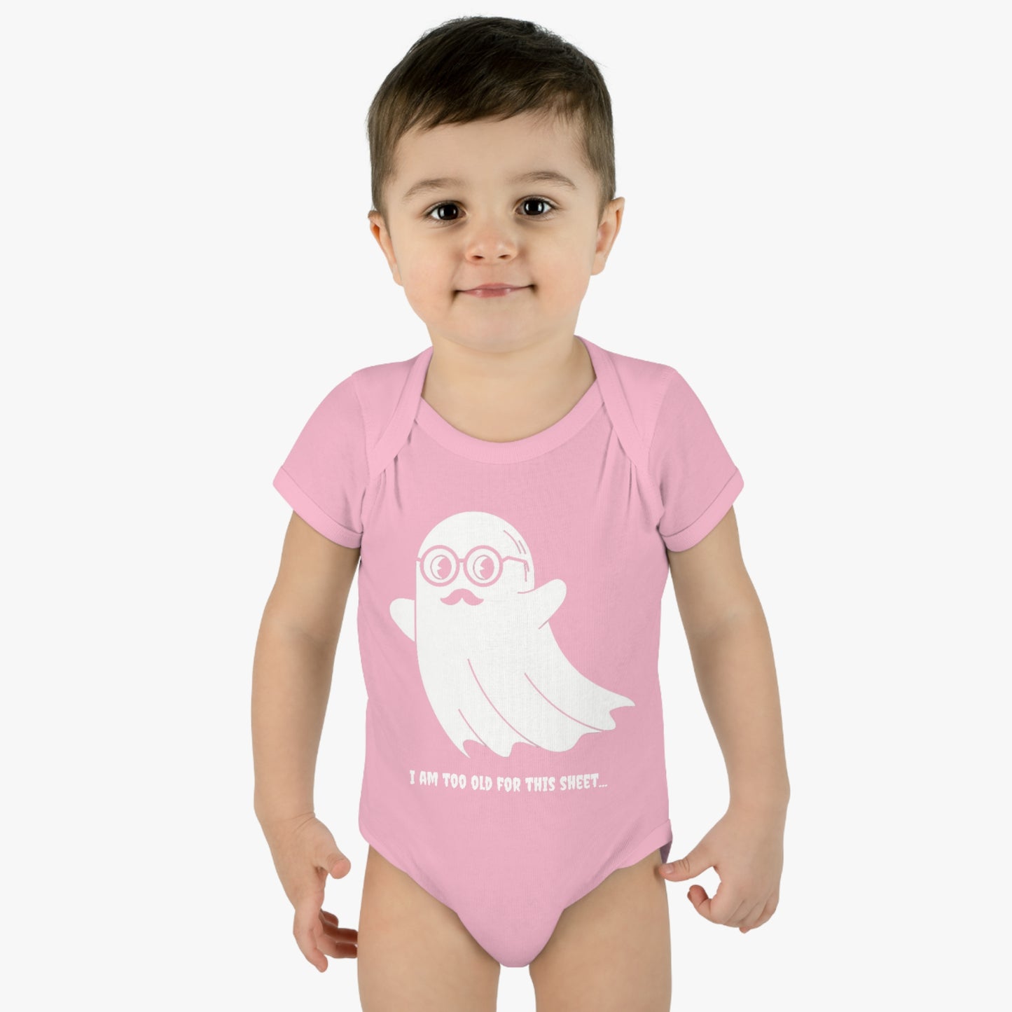 I Am Too Old For That Sheet Infant Halloween Baby Rib Bodysuit