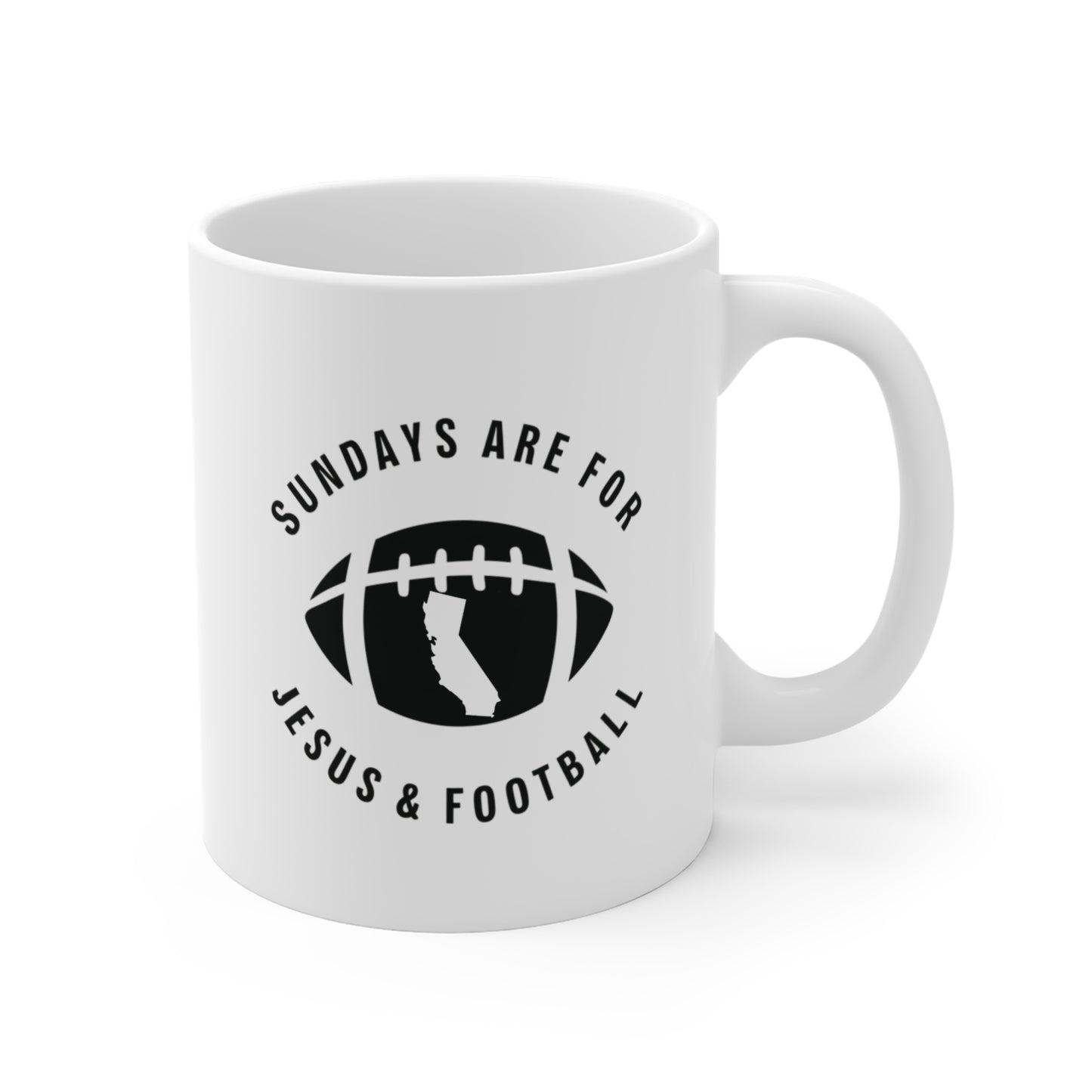 Sundays Are For Jesus And Football Mug - California