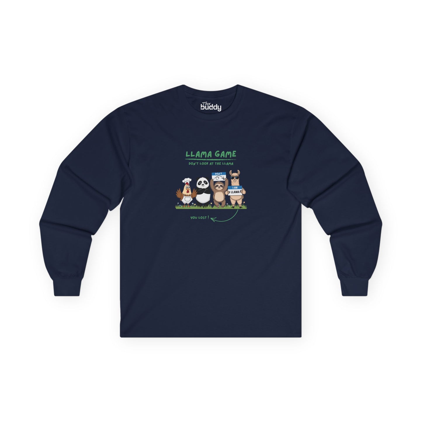 Llama Game Adult Long Sleeve T-shirt