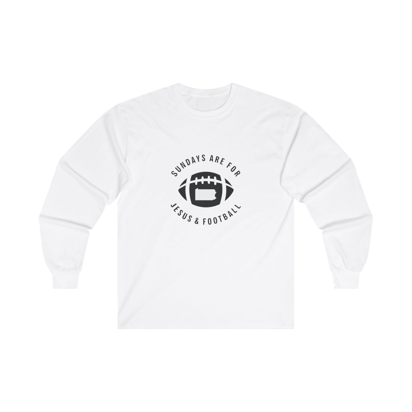 Sundays Are For Jesus And Football Pennsylvania Adult Long Sleeve T-shirt