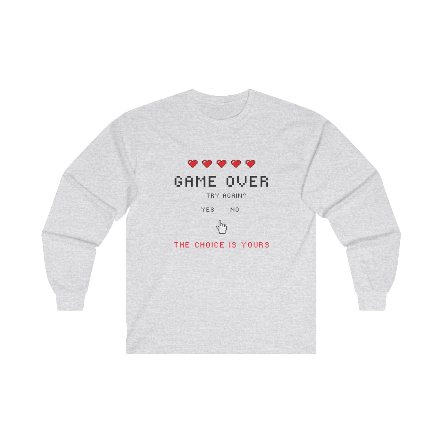 GAME OVER Adult Long Sleeve T-shirt