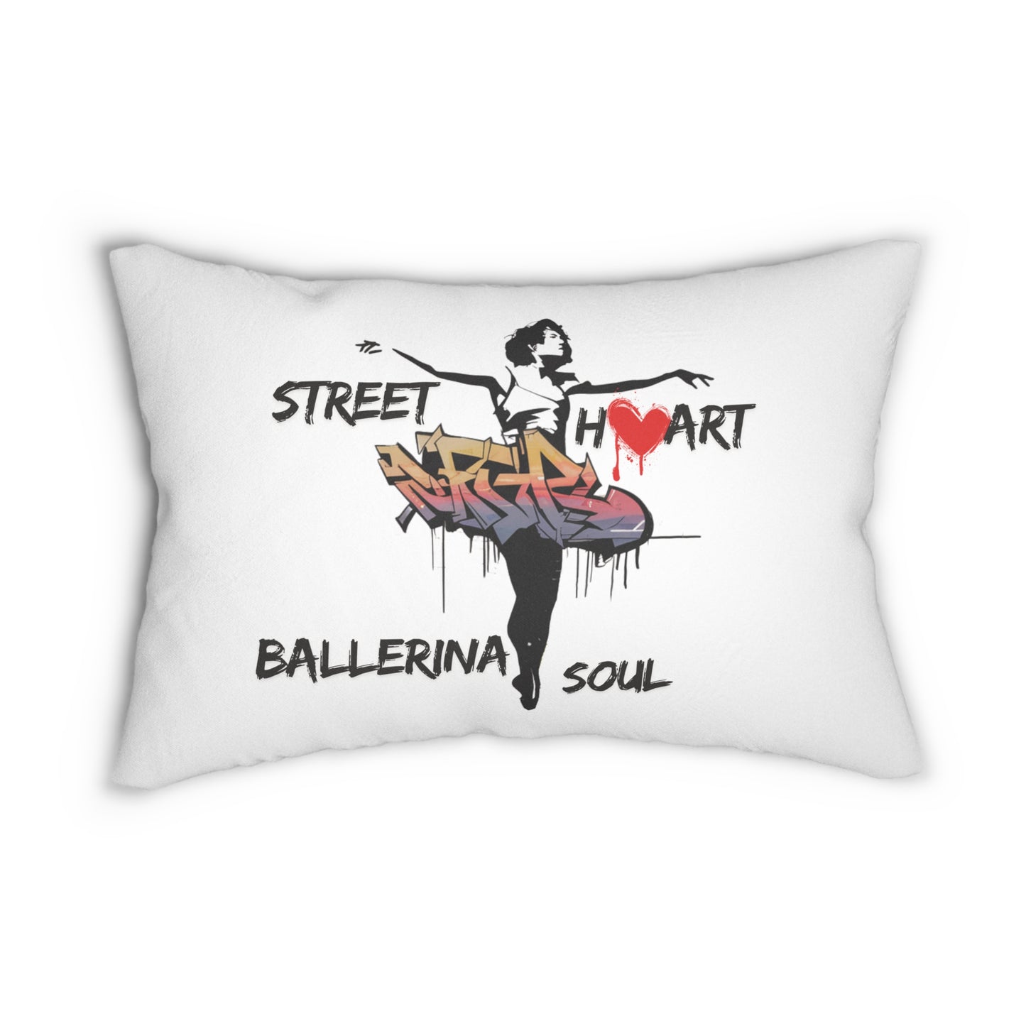 Street Art Ballerina Soul Pillow