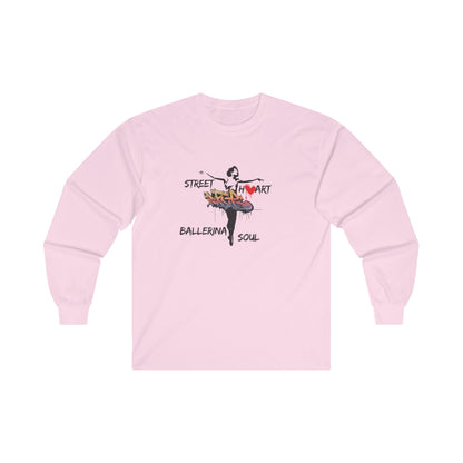 Street Art Ballerina Soul Adult Long Sleeve T-shirt