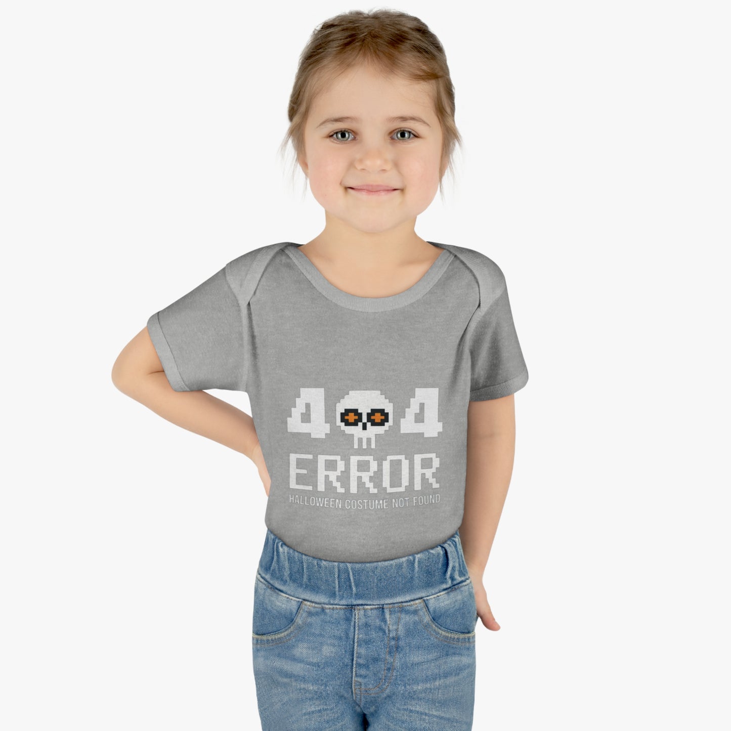 404 Error Halloween Costume Not Found Baby Rib Bodysuit