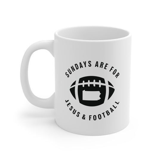 Sundays Are For Jesus And Football Mug - Pennsylvania