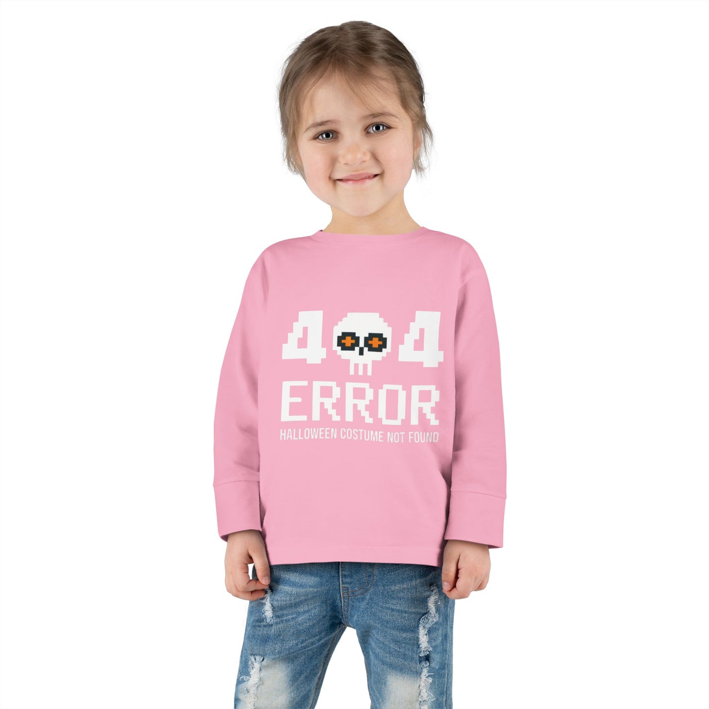 404 Error Halloween Costume Not Found Toddler Long Sleeve Tee