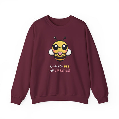 Will You Bee My Valentine Adult Sweatshirt